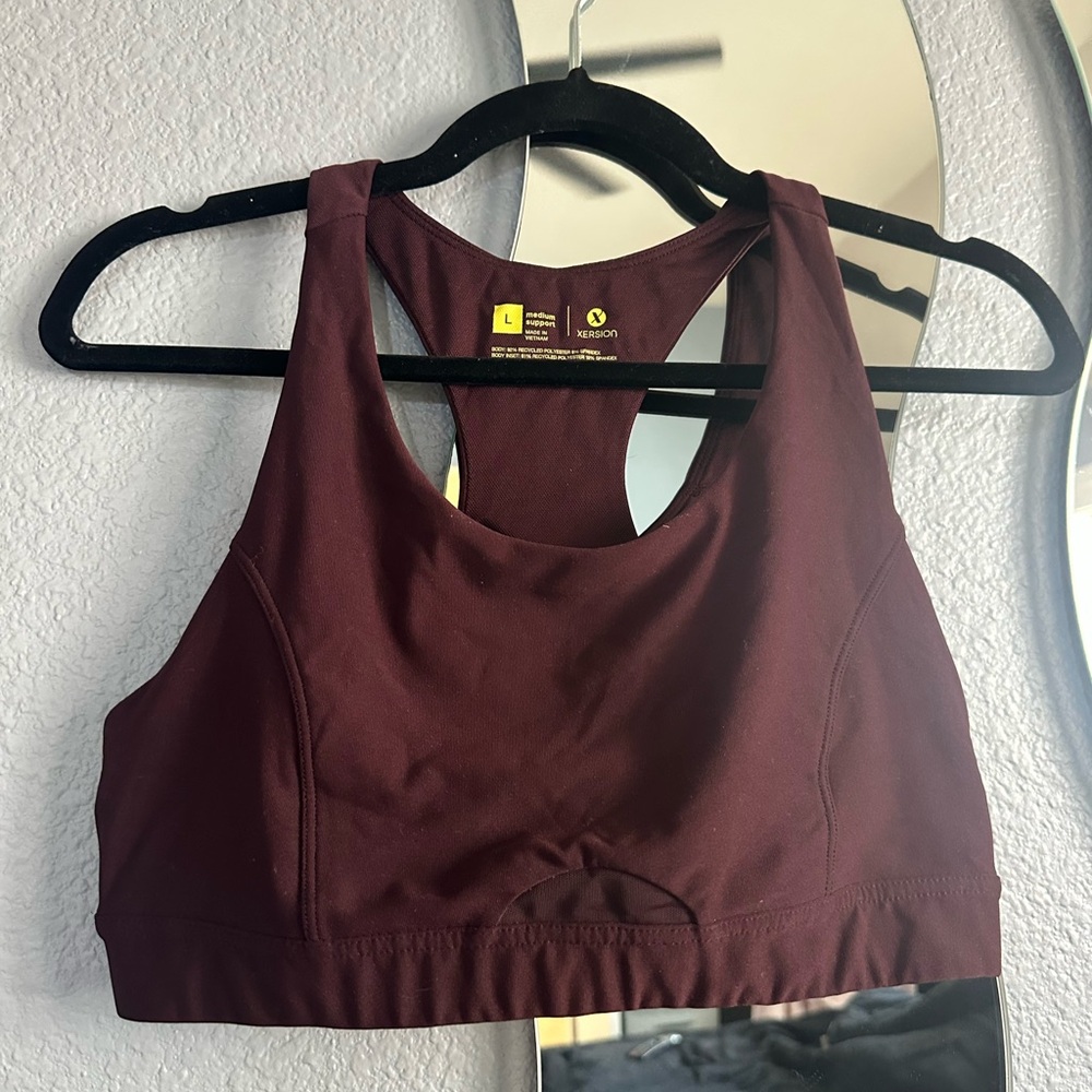 Xersion Deep Burgundy Sports Bra